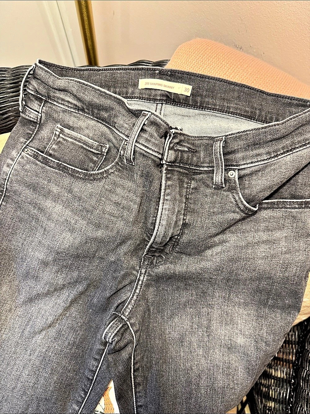 Levi's 511 Shaping Skinny Jeans Gray Waist 30 Length 30